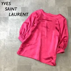美品 OLD Yves Saint Laurent レトロ ブラウス ピンク