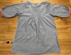 グレー ストライプ柄 エプロン