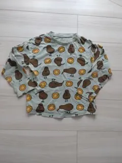 西松屋　キウイ柄子供服ロングTシャツ　120cm　美品
