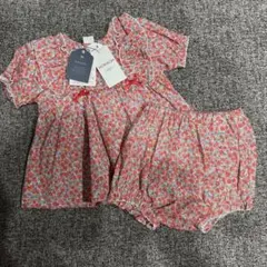 【新品】バースデイ　コトリ　リバティ　コラボ　セットアップ　花柄　　80