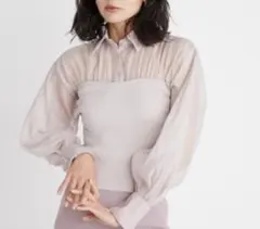 SNIDEL ビスチェニットプルオーバー ピンク