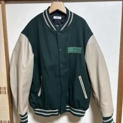 スタジャン ダークグリーン ベージュ AMSTERDAM wego