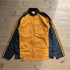 adidas CLIMAPROOF ナイロンジャケット オレンジ×黒 L 日本製