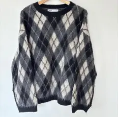 ZARA アーガイル柄セーター Lサイズ