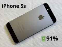Apple iPhone 5s 32GBスペースグレイ バッテリー91% スマホ