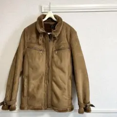 最終値下ブラウンファー付きジャケット M