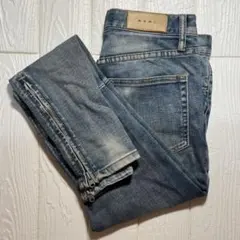 mnml ダメージ加工 裾ジップ デニムパンツ 139488 W28のサムネイル