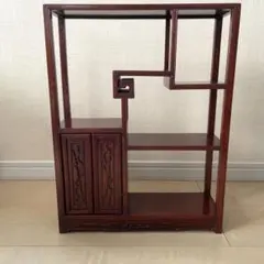 木製ラック 飾り棚　幾何学デザイン　昭和レトロ　ヴィンテージ