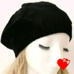 ベレー帽　レディース　黒　ニット　キャップ　帽子　おしゃれコーデ　ブランド　韓国
