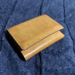無印良品　三つ折り財布 レザー キャメル コンパクトのサムネイル