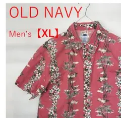 OLD NAVY アロハシャツ 半袖シャツ ピンク系 XLのサムネイル