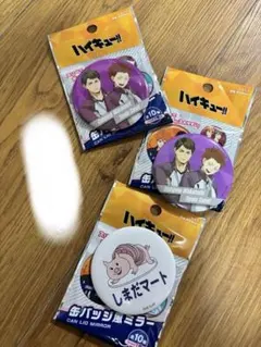 ハイキュー 牛島若利 天童覚 白鳥沢 缶バッジ風ミラー