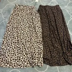 E hyphen キティヒョウ柄ロングスカート 2点セット