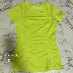 トレーニングウェア 半袖 トップス 蛍光イエロー S　axfのサムネイル
