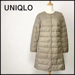【未使用に近い】ユニクロ ウルトラライトダウン ロング アウター オリーブ L