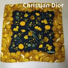 Christian Dior クリスチャンディオール 花柄シルクスカーフ