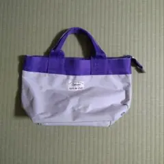 グレーと紫のトートバッグ