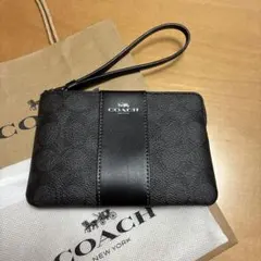 COACH ブラックレザーポーチ