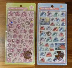 【新品・正規品】 ボンボンドロップシール 和柄　桜　富士山　2種セット