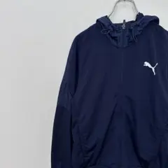 PUMA プーマ ジャージ ジャケット ネイビー スポーツウェア ワンポイントM