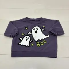 西松屋 トレーナー 長袖Tシャツ ハロウィン おばけ 紫 80cm