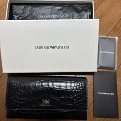 EMPORIO ARMANI 長財布 黒　箱付き　イギリス購入のサムネイル