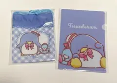 【新品未使用】サンリオ タキシードサム プチ巾着＆ミニクリアファイル 2個セット