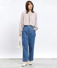 GLOBAL WORK Smile Seed Store デニムタックテーパード