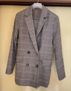 GU セットアップ　チェック柄ジャケット スカート　Sサイズ