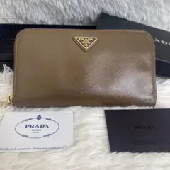PRADA プラダ 長財布　ラウンドファスナー　サフィアーノ　パテントレザ