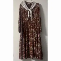 美品 希少品】ピンクハウス 花柄 ワンピース 赤 パッチワーク