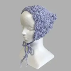 バブーシュカ ヘッドスカーフ ハンドメイド 紫 ヘッドドレス 韓国 y2k 春