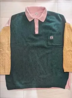 ロエベ ジョナサンアンダーソン カシミヤ混 ニットポロ マルチカラー S