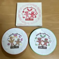 セサミストリート クリスマスプレート 2枚セット