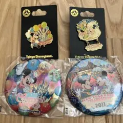 ☆東京ディズニーリゾート 2011 カウントダウン ピンバッジ 缶バッジ