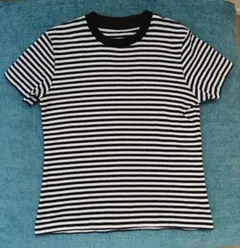 無印良品 ボーダーTシャツ 半袖 ブラック　Sサイズのサムネイル