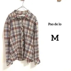 ✨ Pao de lo チェックシャツ M ラメ糸 長袖のサムネイル