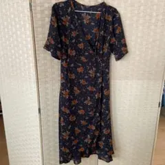 ページボーイ 花柄 ロングワンピース 半袖 カーディガン 羽織り フリー