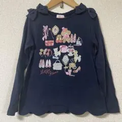 メゾピアノ ネイビーTシャツ140 クマ