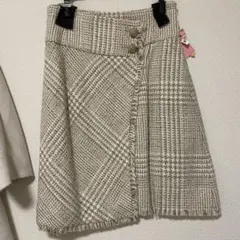 アプワイザーリッシェ　ツイードチェック台形スカート