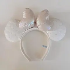 ディズニー カチューシャ ミニー キルティング 白