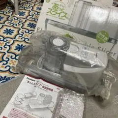 未使用！あっとスライス 電動野菜スライサー かき氷プレート付き　イワタニ稼働OKのサムネイル