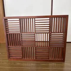 木製 格子 飾り棚　ディスプレイ棚 レトロ インテリア