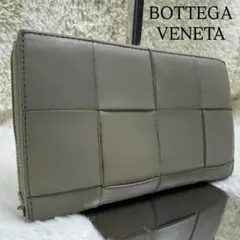 BOTTEGA VENETA 長財布 カセット ラウンドジップ レザー