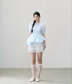 トリートユアセルフ Daisy puff sleeve tweed セットアップ - メルカリ