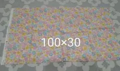 フラワー　１００✕３０　ピンク系　水色　りぼん