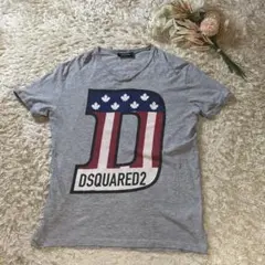 【早い者勝ち】DSQUARED2 ロゴプリント Tシャツ グレー　XL