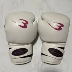 BODYMAKER ボクシンググローブ ホワイト/ピンク10oz