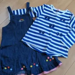 ワンピース、ロンTの2点セット