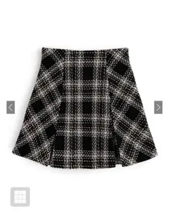 GRL インパン裏地付きツイードチェックミニスカート